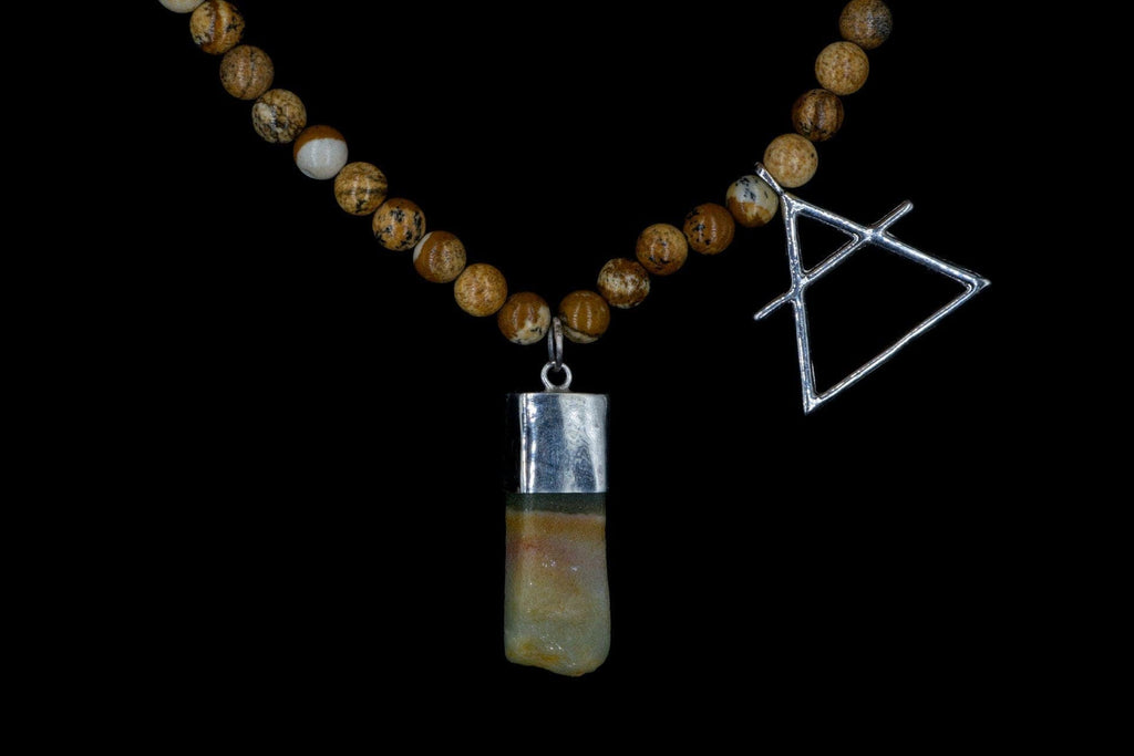 EARTH JASPER AIR TRIANGLE NECKLACE - Rock and Jewel