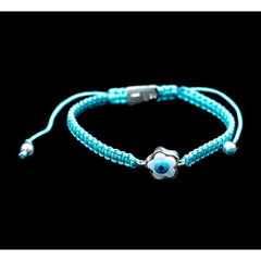 FLOWER LUCKY EVIL EYE BRACELET TURQUOISE