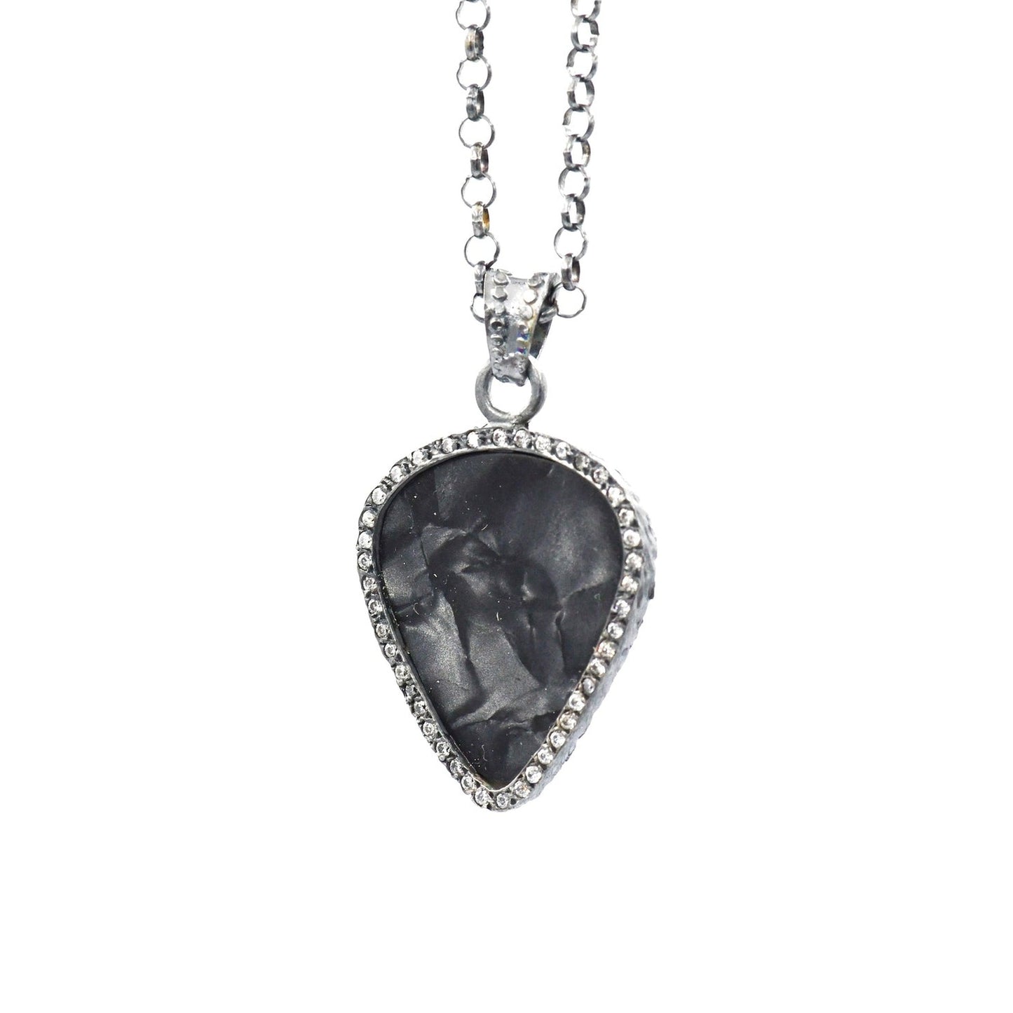 RJ GUITAR PICK ZIRCONIA BLANCA NEGRO