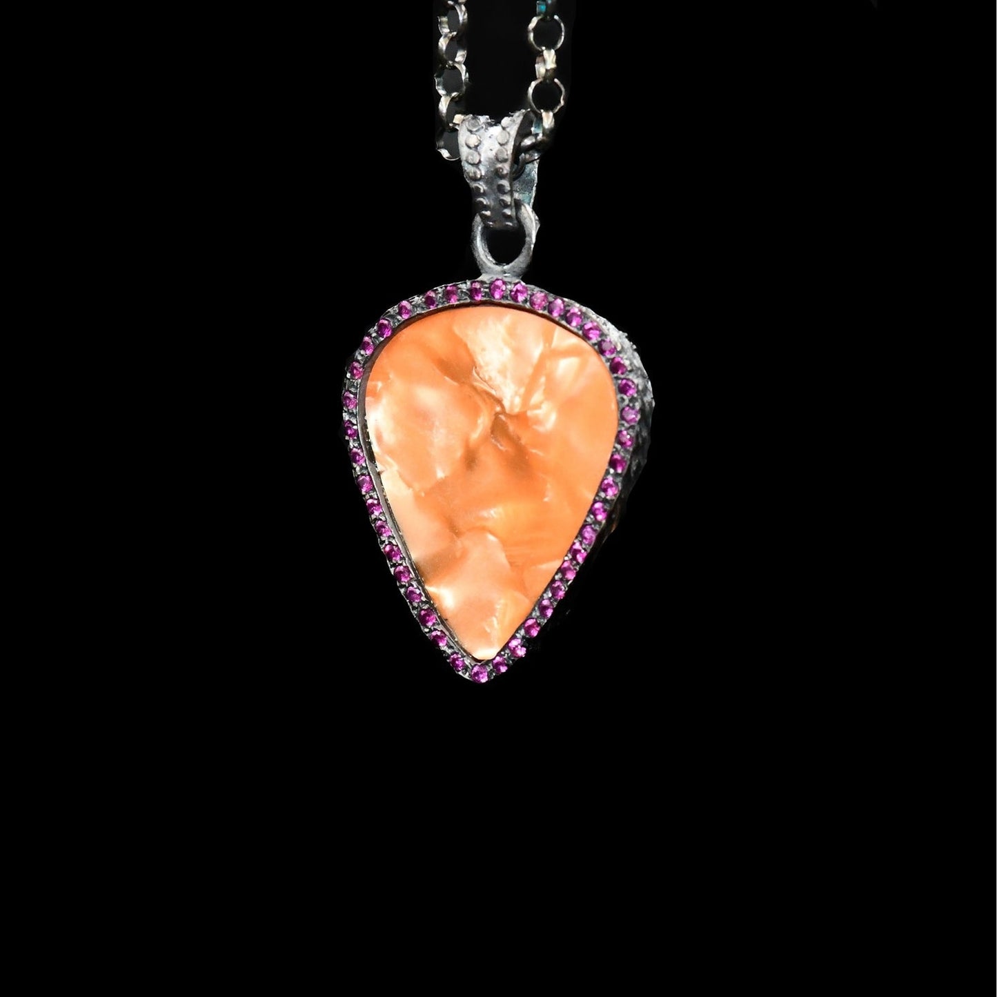 RJ GUITAR PICK ZIRCONIA ROSA GOLDEN