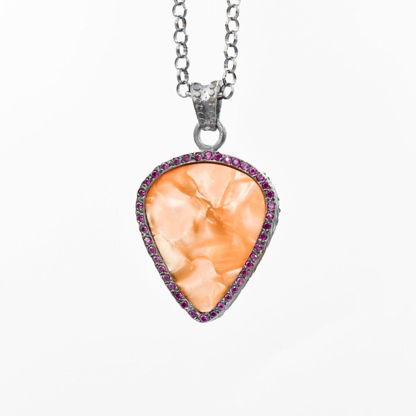 RJ GUITAR PICK ZIRCONIA ROSA GOLDEN