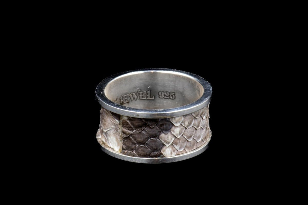 GRAY SNAKE SKIN RING - Rock and Jewel