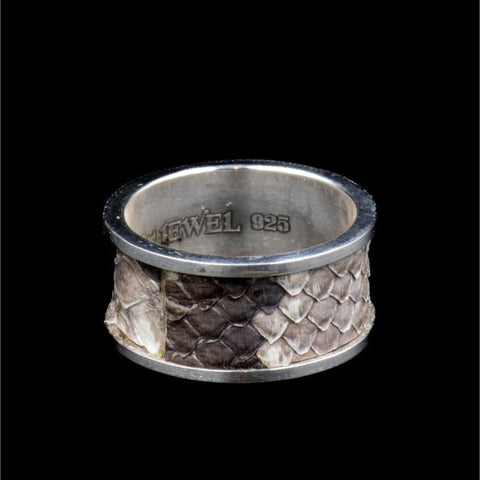 GRAY SNAKE SKIN RING