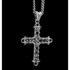 HEART CROSS ZIRCONIA NEGRA
