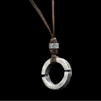 LABYRINTH LEATHER NECKLACE - Rock and Jewel