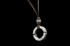 LABYRINTH LEATHER NECKLACE