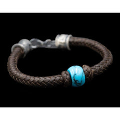 LEATHER STONE BRACELET