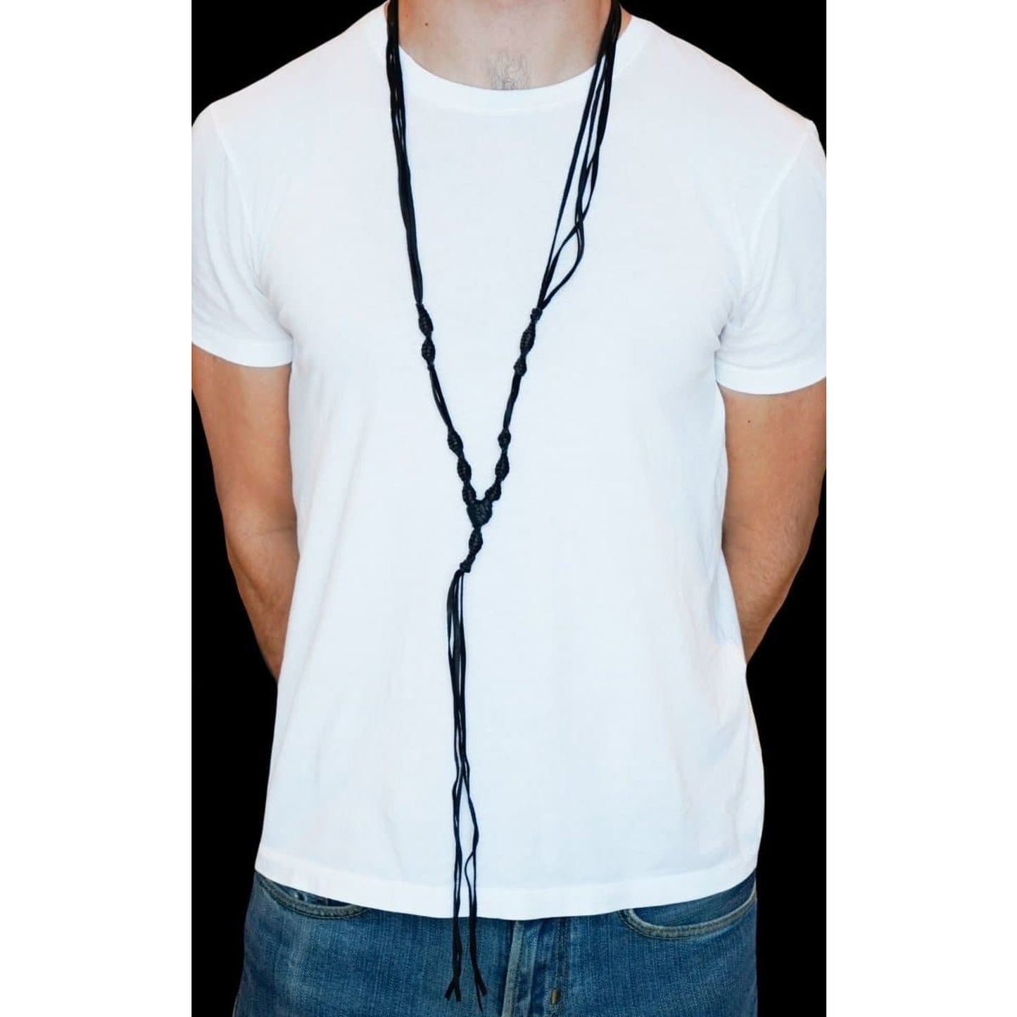 LONG LEATHER NECKLACE - Rock and Jewel