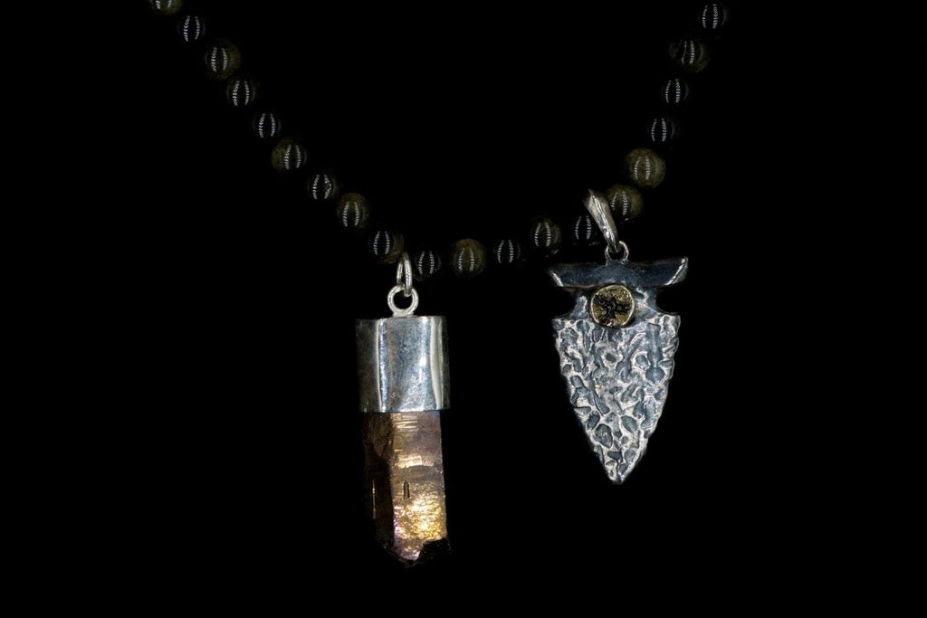 OBSIDIAN ANCIENT ARROWHEAD NECKLACE - Rock and Jewel