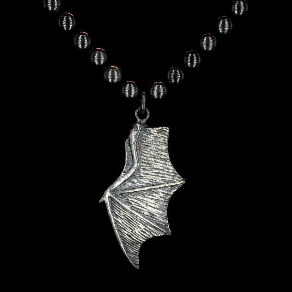 OBSIDIAN BAT WING NECKLACE - Rock and Jewel