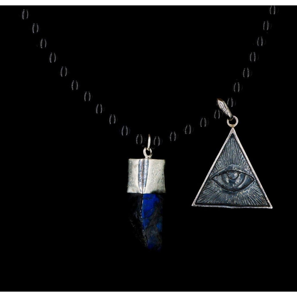 OBSIDIAN MASON EYE OF THE PROVIDENCE NECKLACE - Rock and Jewel