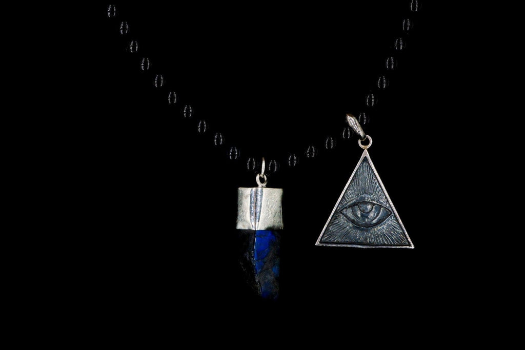 OBSIDIAN MASON EYE OF THE PROVIDENCE NECKLACE - Rock and Jewel