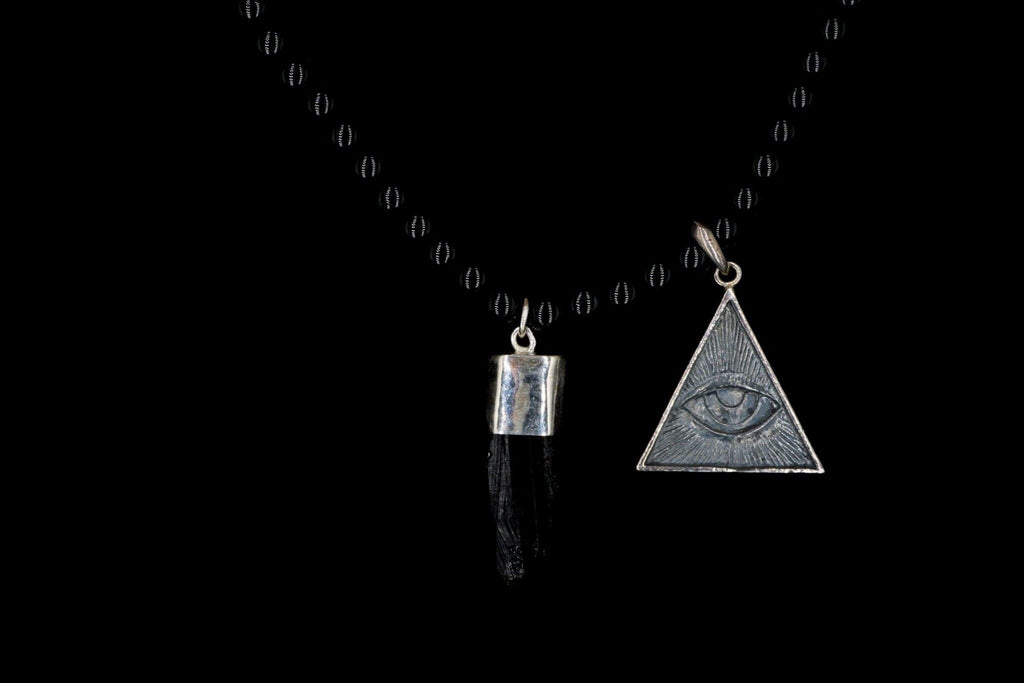 OBSIDIAN THE EYE OF PROVIDENCE NECKLACE - Rock and Jewel