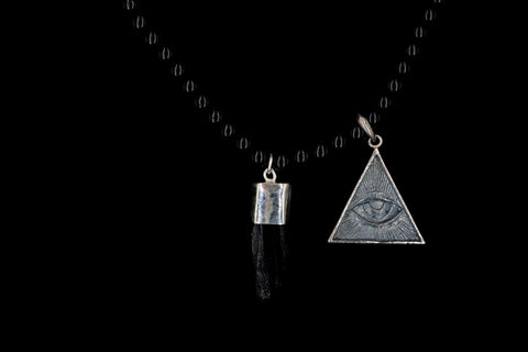 OBSIDIAN THE EYE OF PROVIDENCE NECKLACE