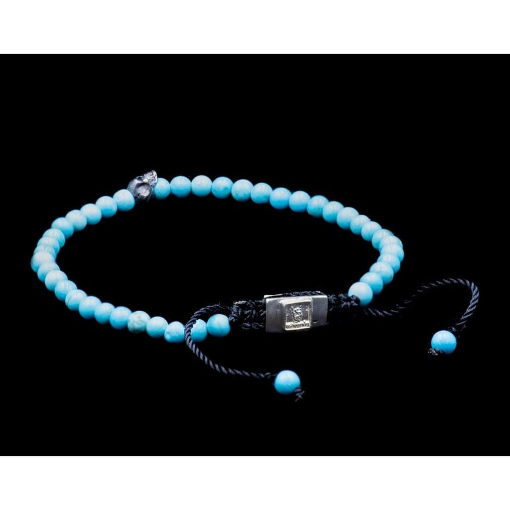 ONE SKULL FINE TURQUOISE BRACELET - Rock and Jewel