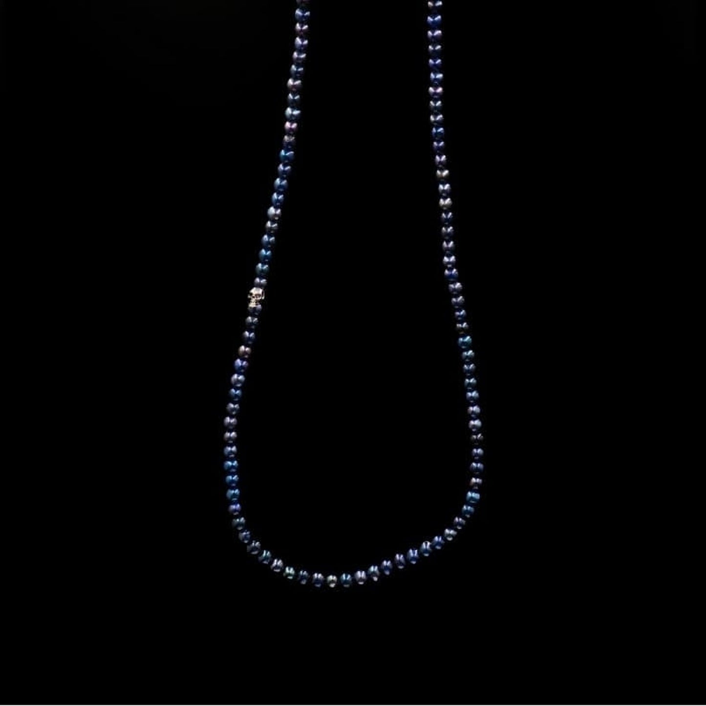 ONE SKULL PEARL NECKLACE - Rock and Jewel