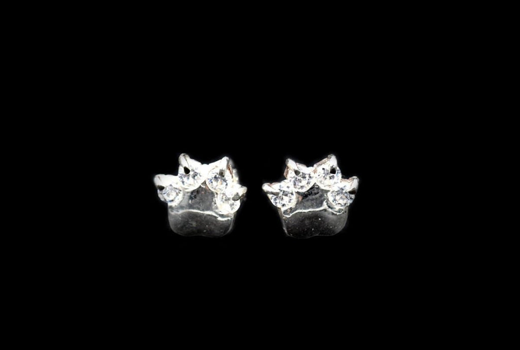 PAW EARRINGS WHITE - Rock and Jewel