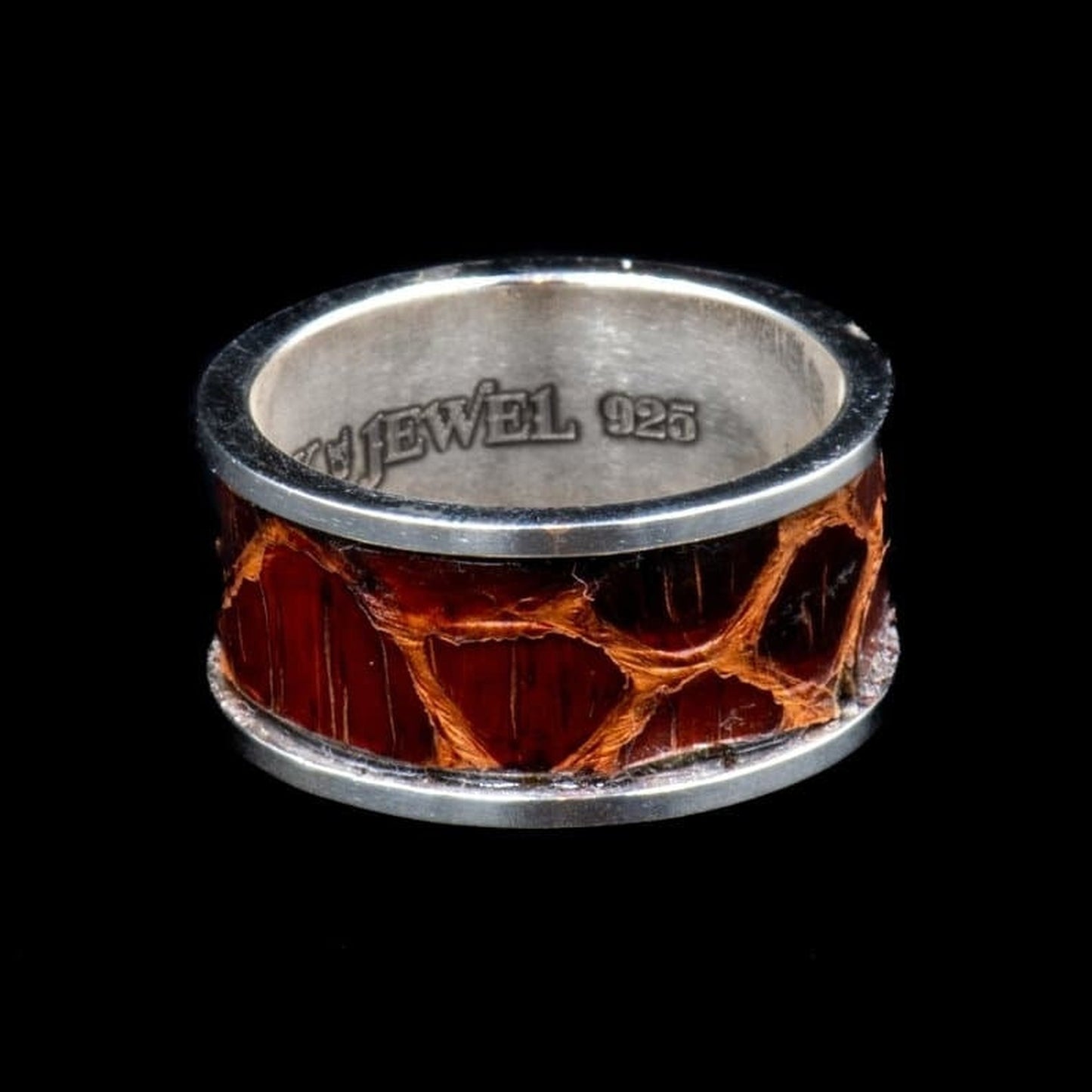 RED SNAKE SKIN RING - Rock and Jewel
