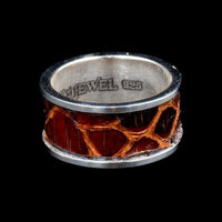 RED SNAKE SKIN RING - Rock and Jewel