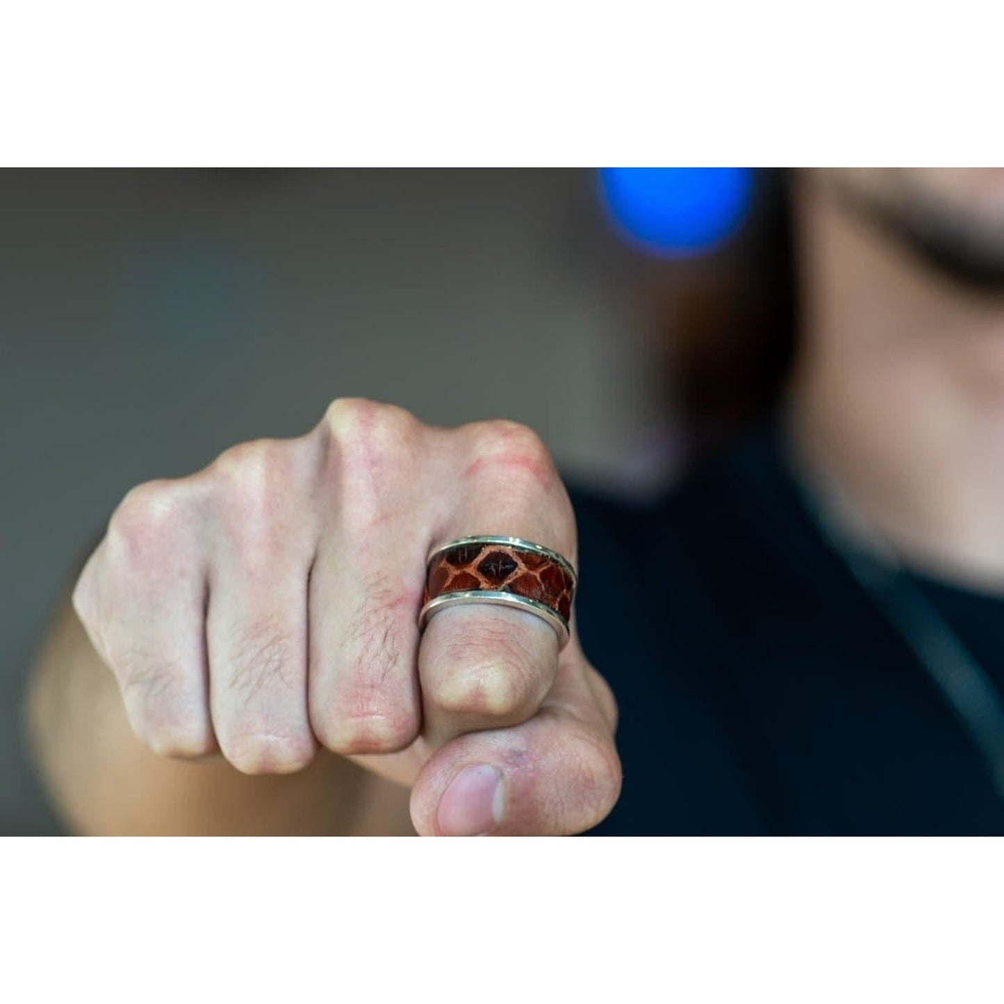 RED SNAKE SKIN RING - Rock and Jewel