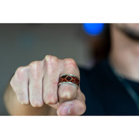 RED SNAKE SKIN RING - Rock and Jewel
