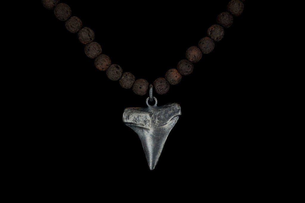 RED VOLCANIC DARK SHARK TOOTH NECKLACE - Rock and Jewel