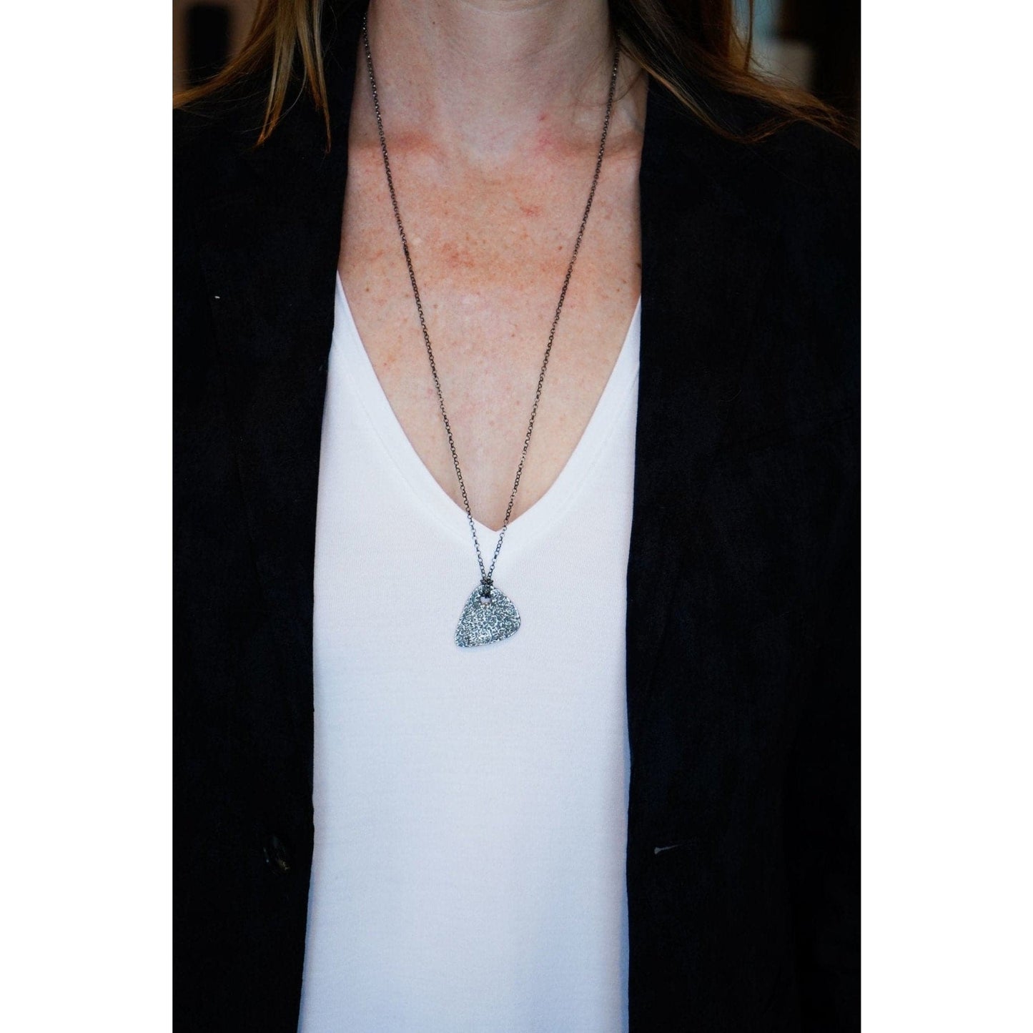 SILVER HAMMERED GUITAR PICK - Rock and Jewel