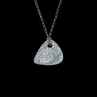 SILVER HAMMERED GUITAR PICK - Rock and Jewel