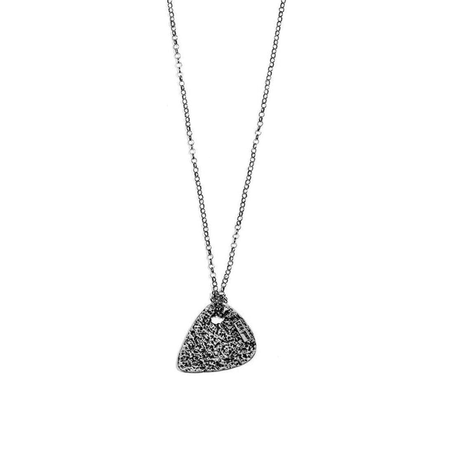SILVER HAMMERED GUITAR PICK - Rock and Jewel