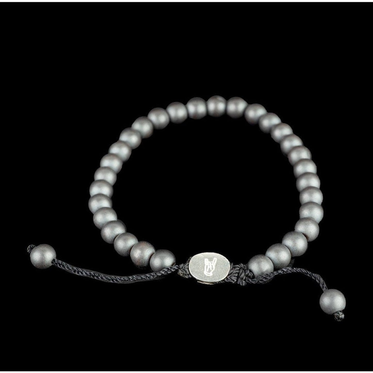 SILVER HEMATITE MATTE BRACELET - Rock and Jewel