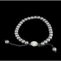 SILVER HEMATITE MATTE BRACELET - Rock and Jewel