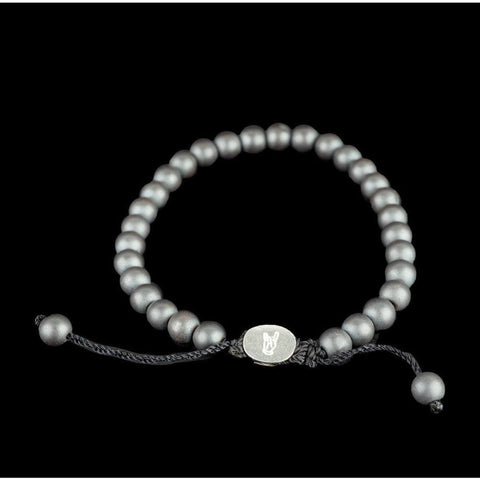 SILVER HEMATITE MATTE BRACELET