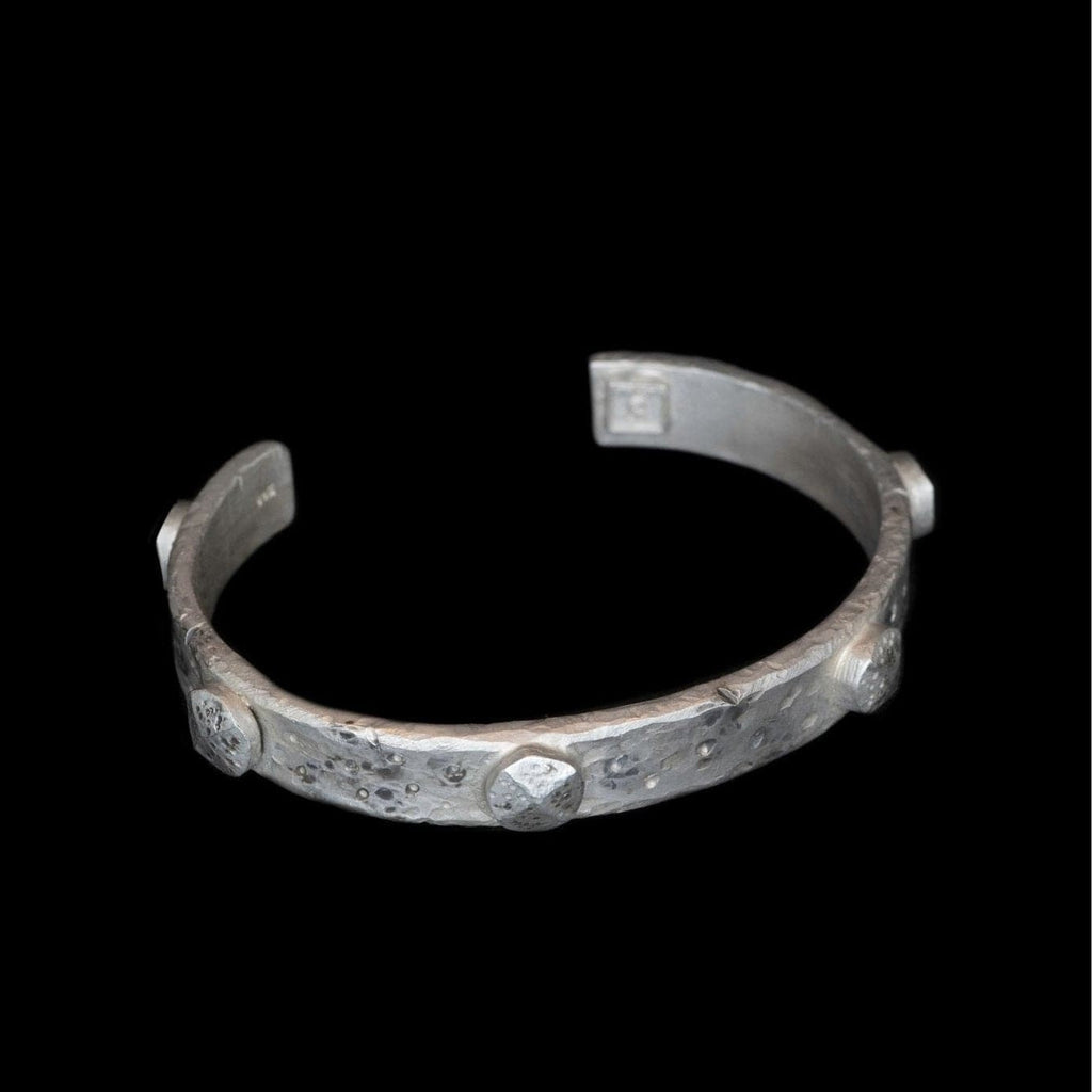 SILVER RIVETS CUFF - Rock and Jewel