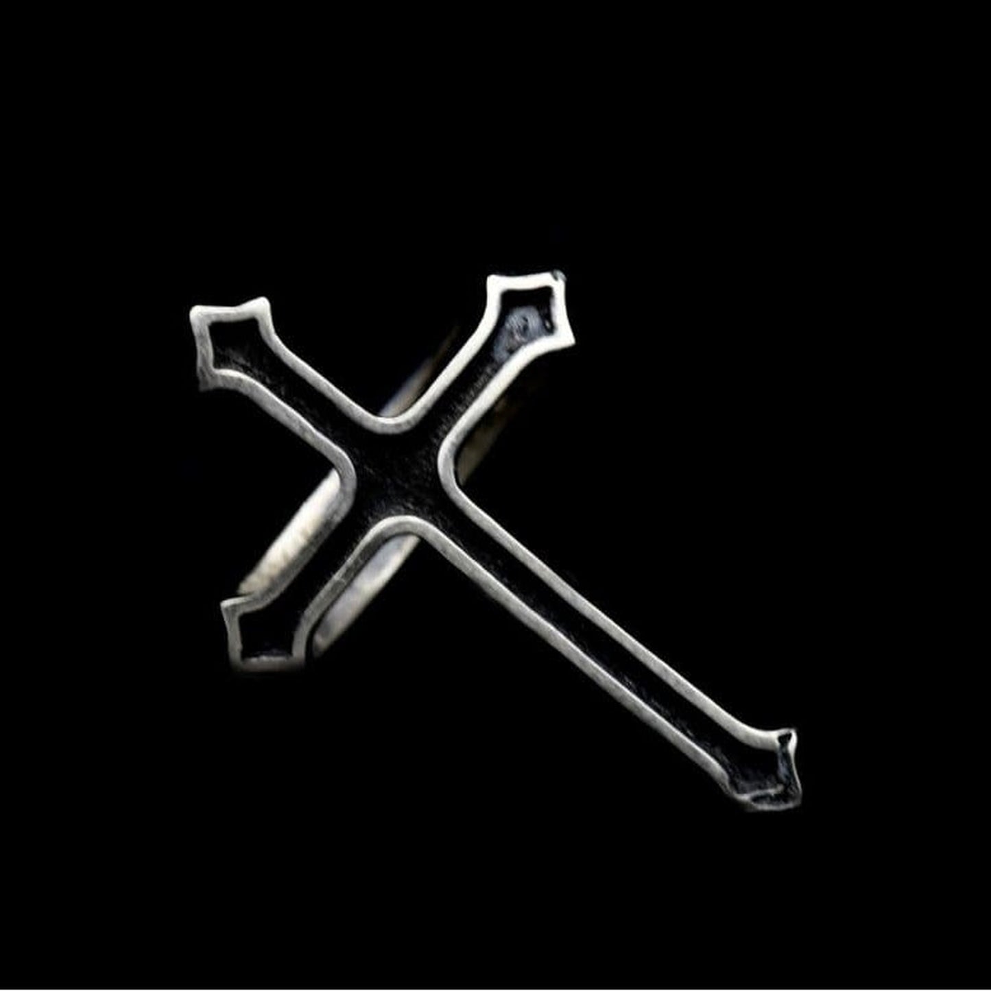 SINGLE SILVER CROSS - Rock and Jewel