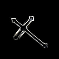 SINGLE SILVER CROSS - Rock and Jewel