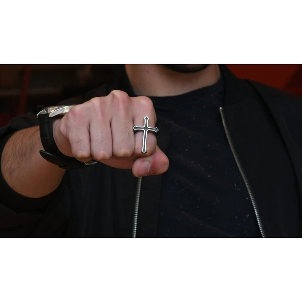 SINGLE SILVER CROSS - Rock and Jewel