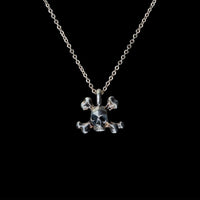 SKULL JOE CROSSBONE CHARM NECKLACE - Rock and Jewel