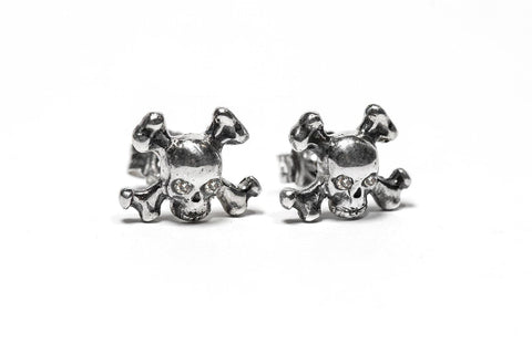 SKULL JOE CROSSBONE EARRINGS - Rock and Jewel