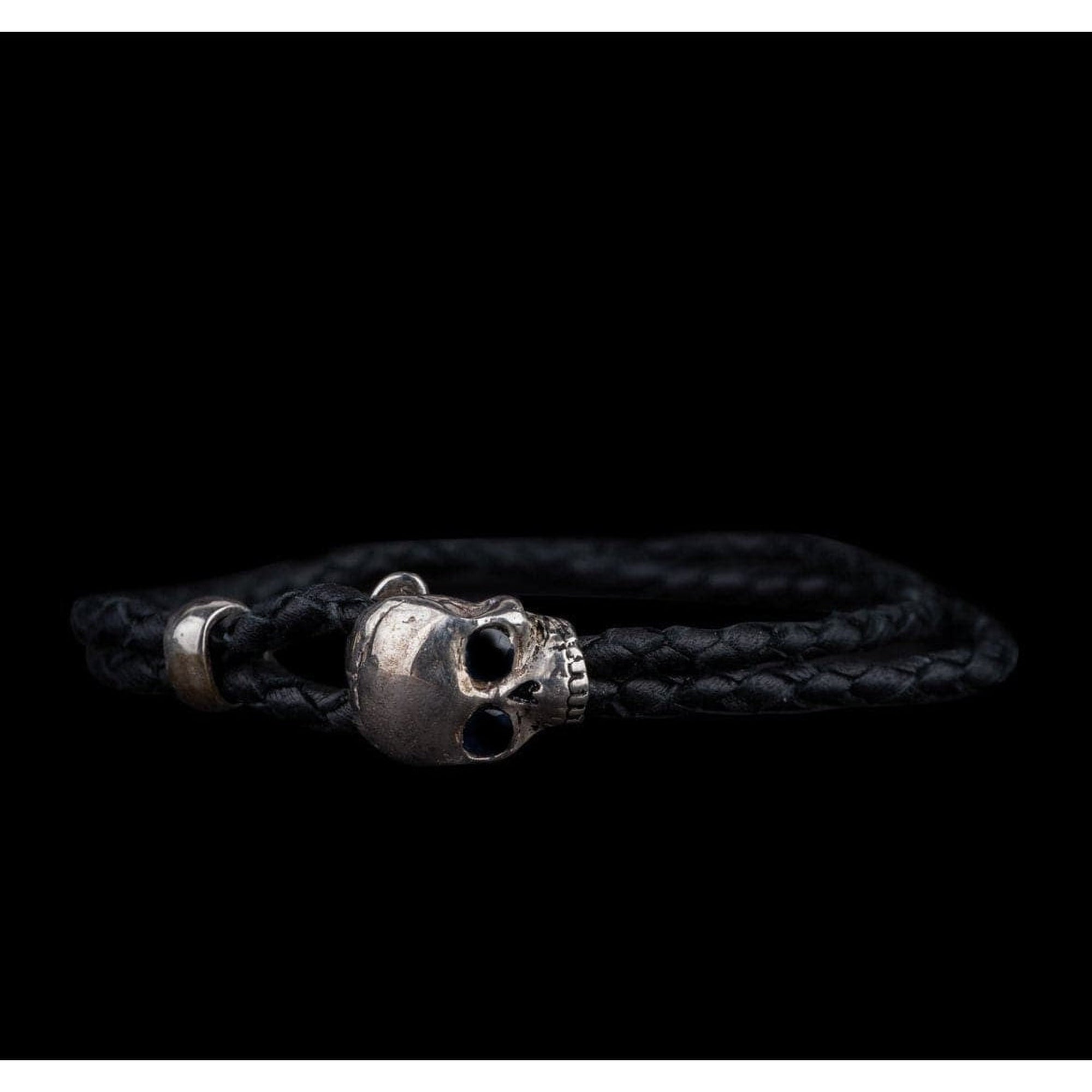 SKULL LEATHER BRACELET