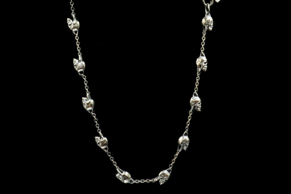 SKULLS SILVER NECKLACE - Rock and Jewel