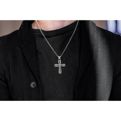 SMALL CROSS ZIRCONIA NEGRA