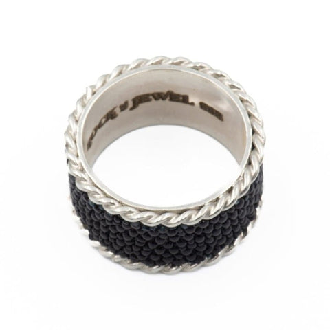 STINGRAY SKIN RING WIDE