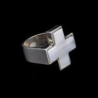 STONE CROSS RING LUNA - Rock and Jewel