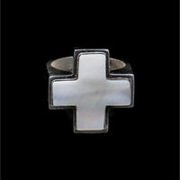 STONE CROSS RING LUNA - Rock and Jewel