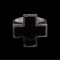 STONE CROSS RING ONIX - Rock and Jewel