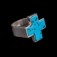 STONE CROSS RING TURQUESA - Rock and Jewel