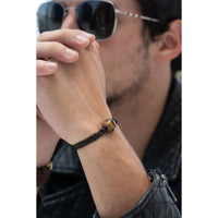 STONE LEATHER BRACELET - Rock and Jewel