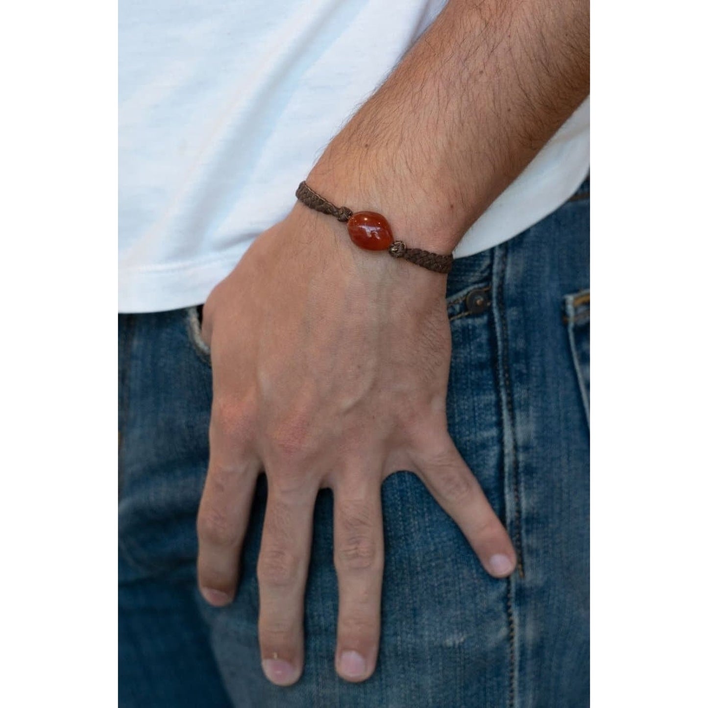 STONE LEATHER BRACELET - Rock and Jewel