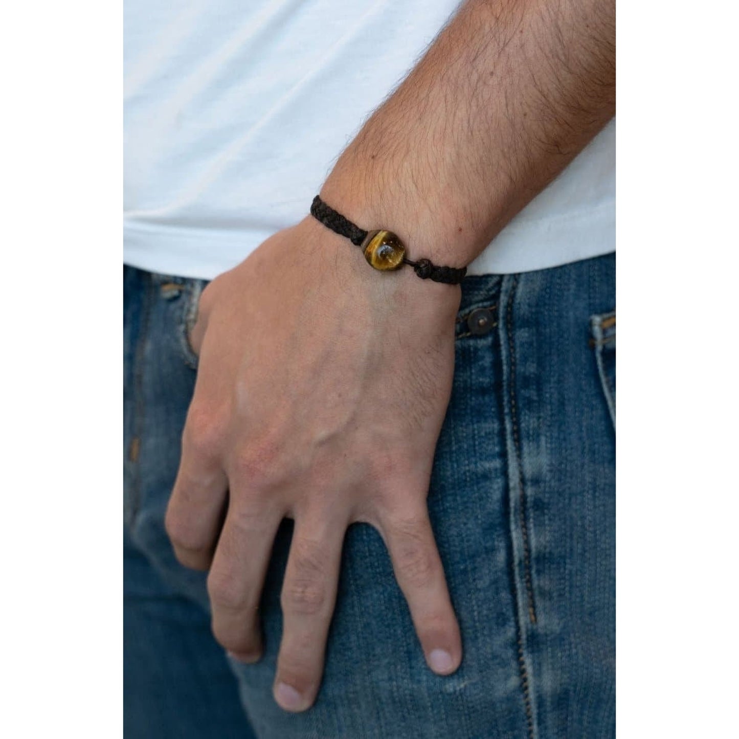 STONE LEATHER BRACELET - Rock and Jewel