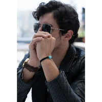STONE LEATHER BRACELET - Rock and Jewel